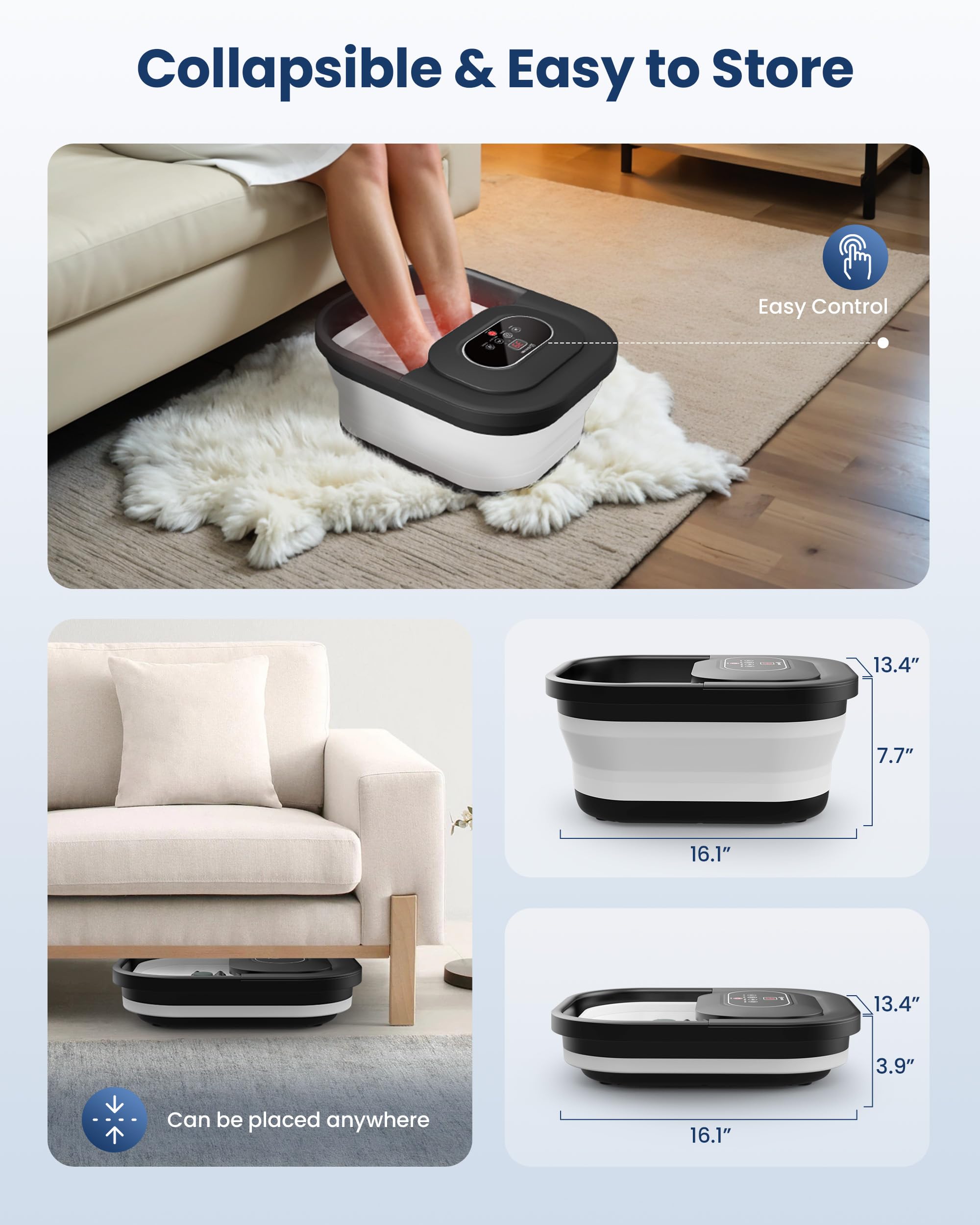 COMFIER collapsible storage design saving space under bed or sofa.