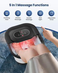 COMFIER foot spa red light feature for fatigue relief ambience during soak.