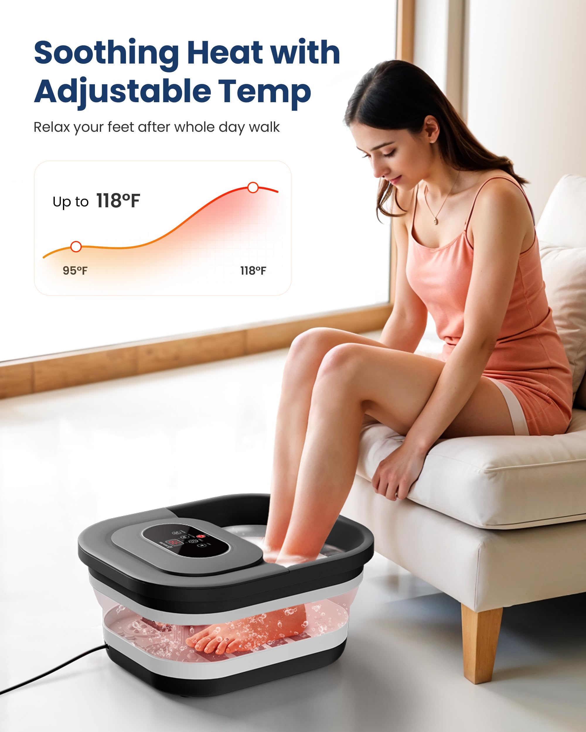 COMFIER foot rollers close‑up highlighting 3D massage points for tired feet relief.