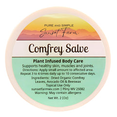 Comfrey Salve 2oz jar close-up for daily skin nourishment.
