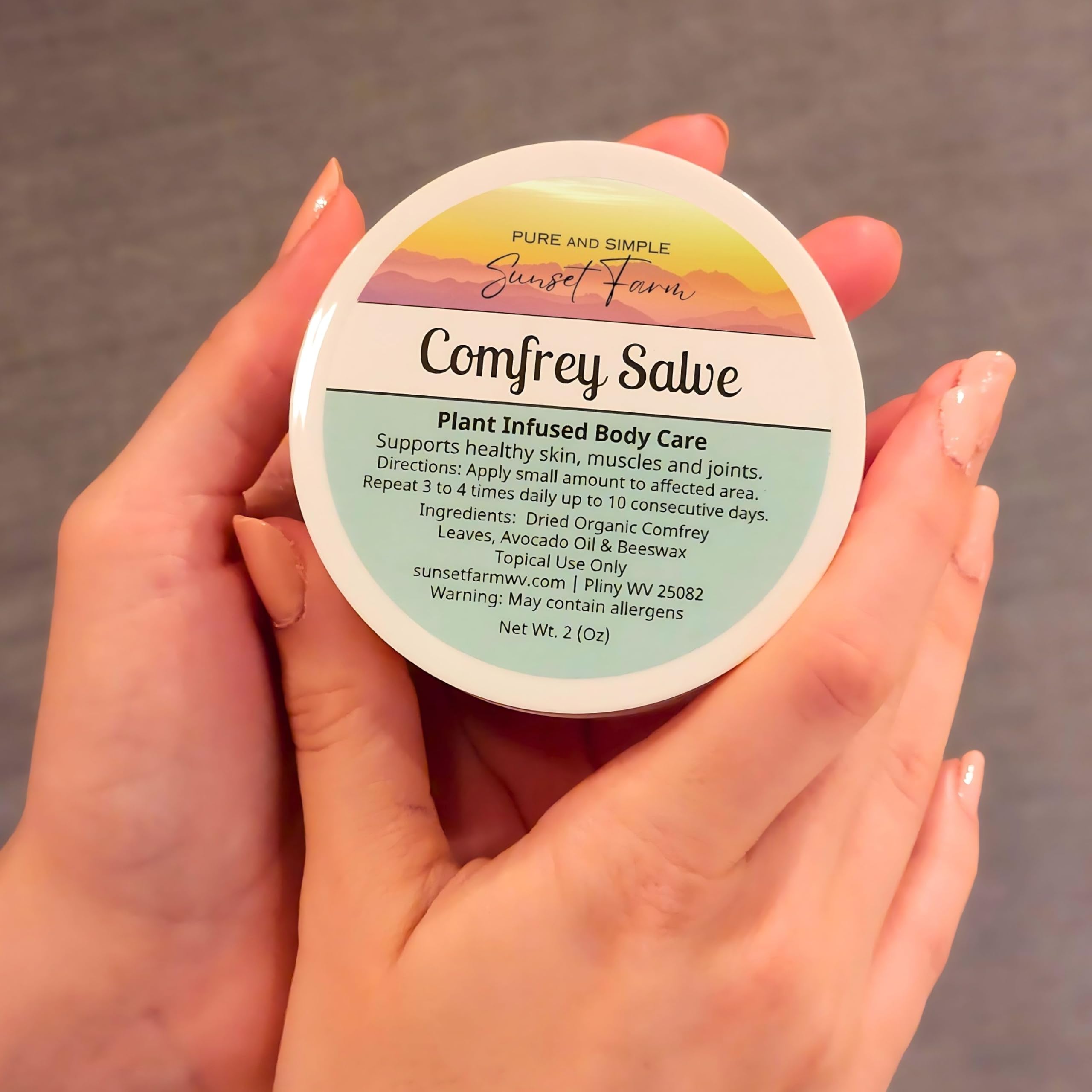 Comfrey Salve in gym bag ready for everyday use.