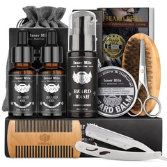 Comfy Mate beard kit packaging—neatly organized, gift-ready presentation.