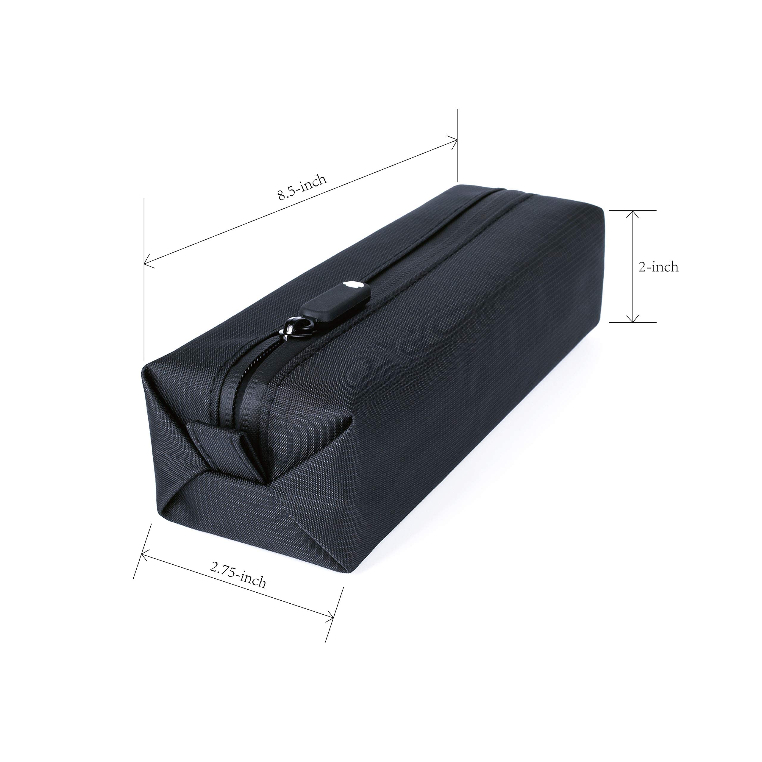 Comfyable Small Toiletry Bag open layout reveals organized compartments for travel cables and cosmetics