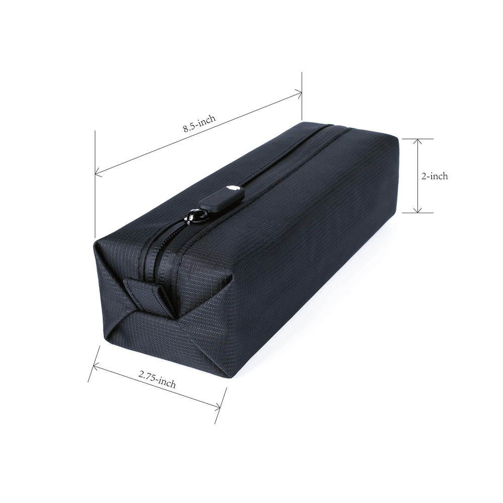 Comfyable Small Toiletry Bag open layout reveals organized compartments for travel cables and cosmetics