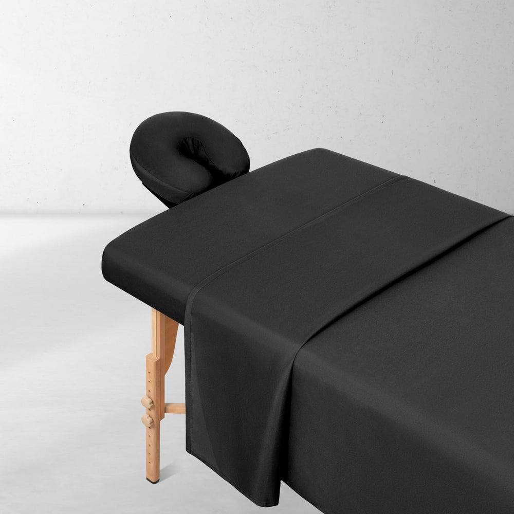 Comfyanno oversized flat sheet offers extra coverage on larger massage tables.
