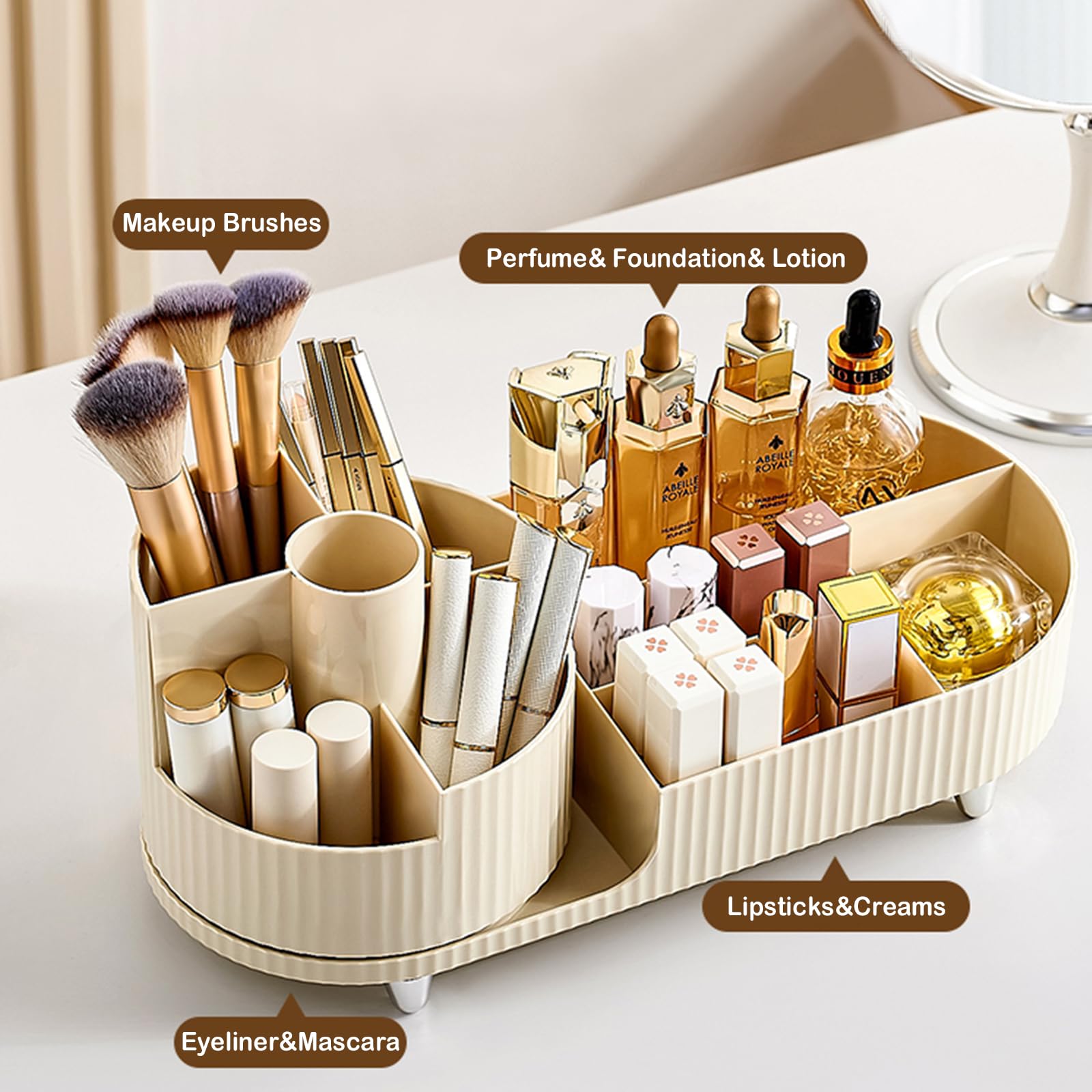 COMFYROOM right cosmetics storage keeps skincare, lotions, and palettes organized in one place.