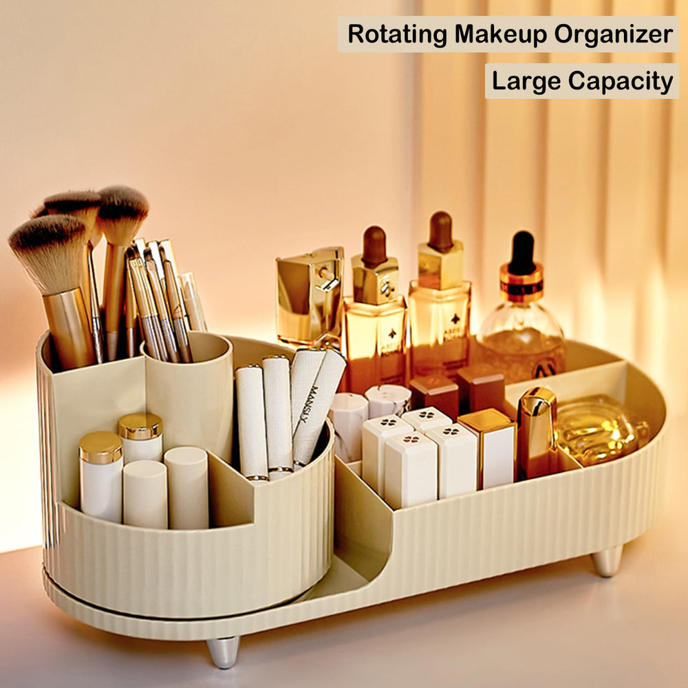 COMFYROOM ivory finish enhances aesthetics while keeping vanity surfaces neat.