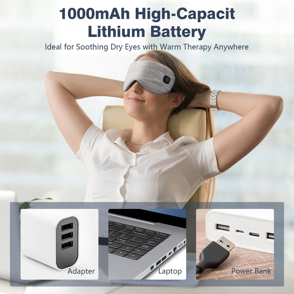 COMFYTHERA eye mask USB-powered travel-friendly design supports charging anywhere