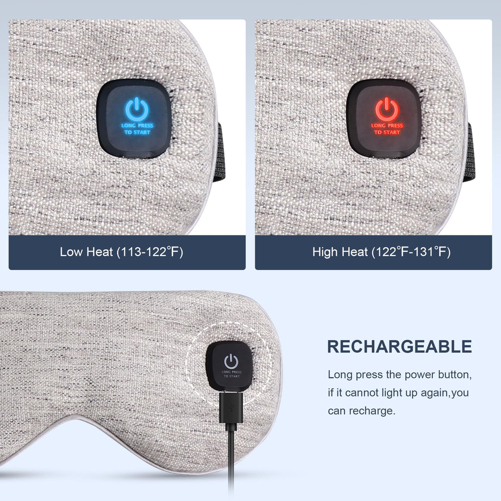 COMFYTHERA warm compress eye mask showcases soothing warmth for eye comfort