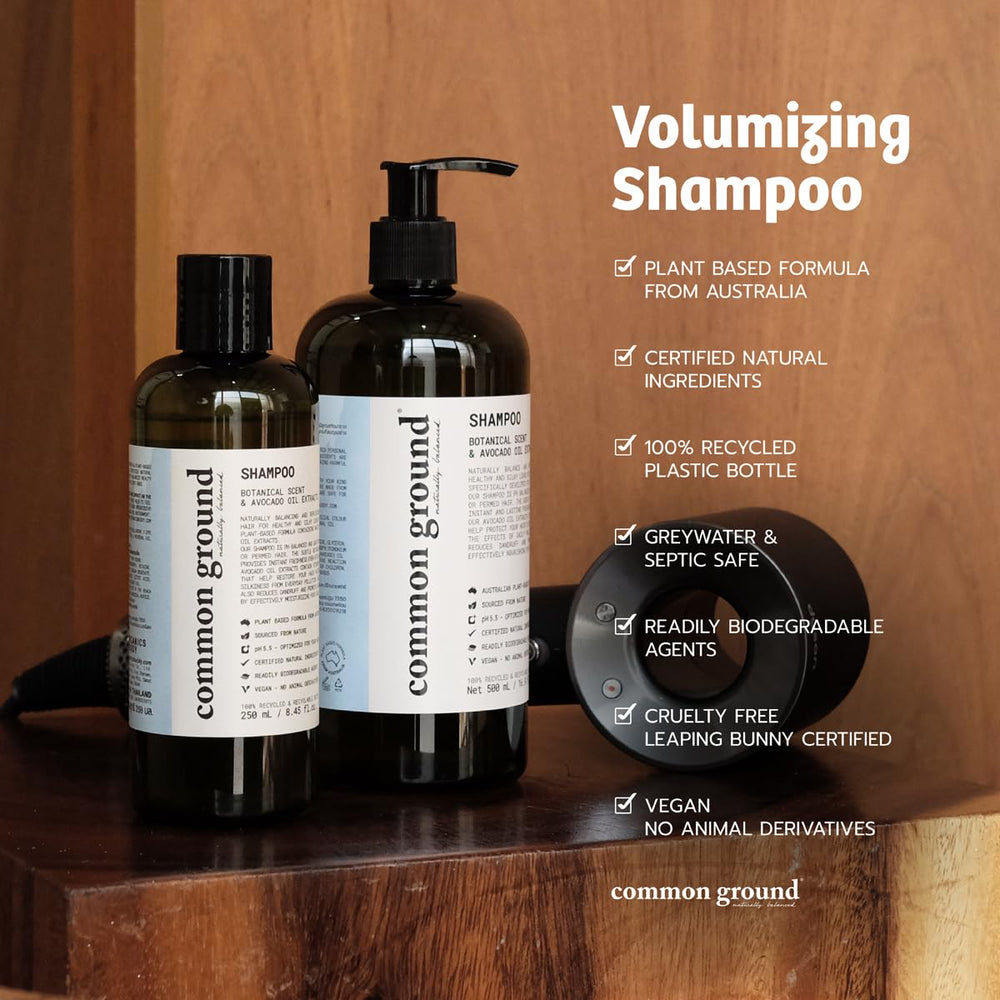 Common Ground magnolia scented bottle conveys botanical fragrance for refreshing wash
