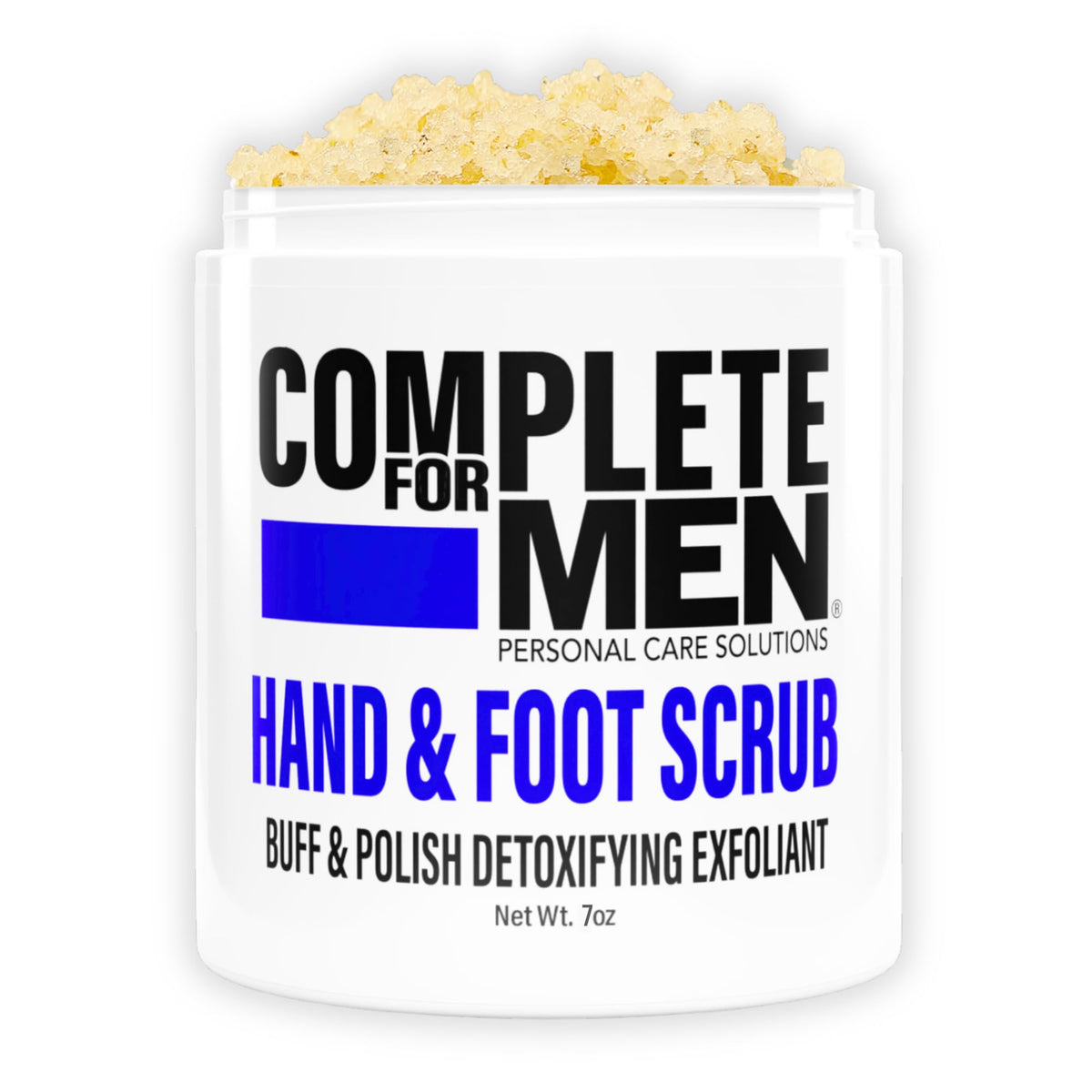 Complete For Men hand scrub application for smoother skin and exfoliation