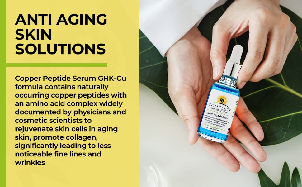 Complete Skin Solutions copper peptide serum close-up texture on skin