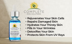 Complete Skin Solutions copper peptide serum dropper close-up ideal for daily application