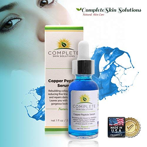 Complete Skin Solutions copper peptide serum packaging design details