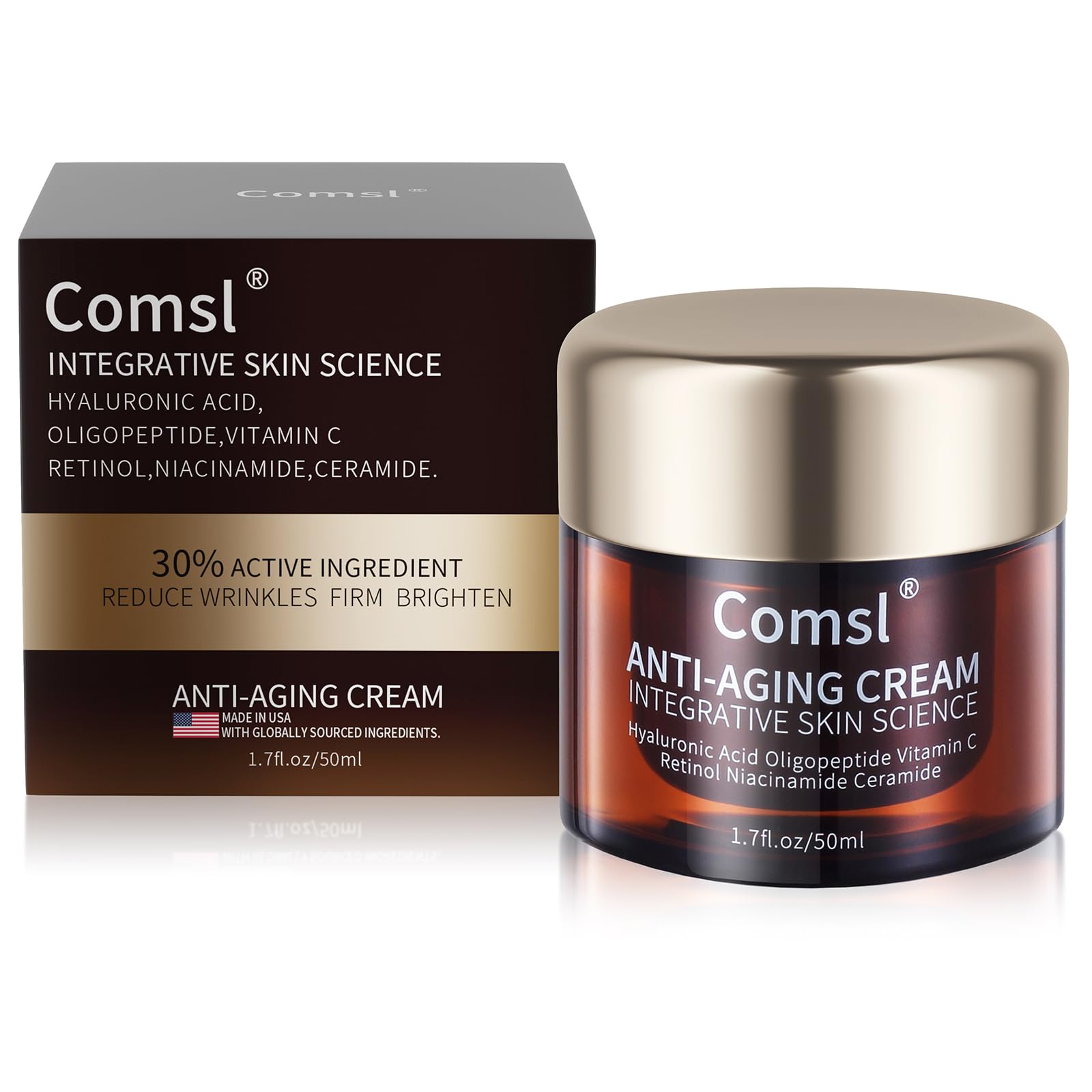 Comsl US-made 30% actives cream tube for hydrating skin