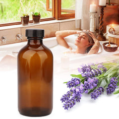 COMUDOT borosilicate glass bottle offers durability for everyday bathroom use