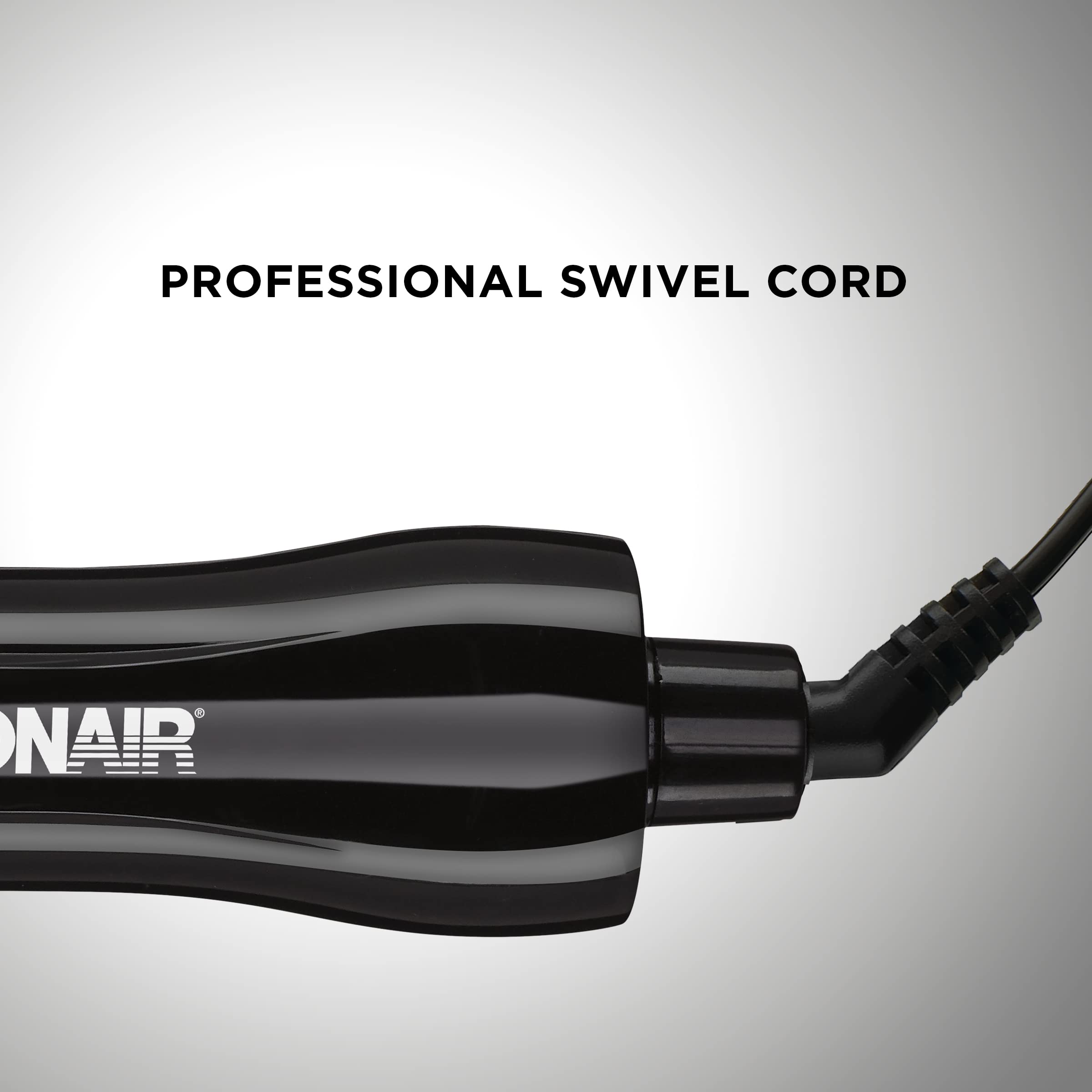 Conair 2-in-1 brush cool tip close-up emphasizing safety during styling