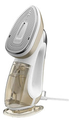 Conair 2-in-1 steamer-iron front view: compact design for easy travel touch-ups.