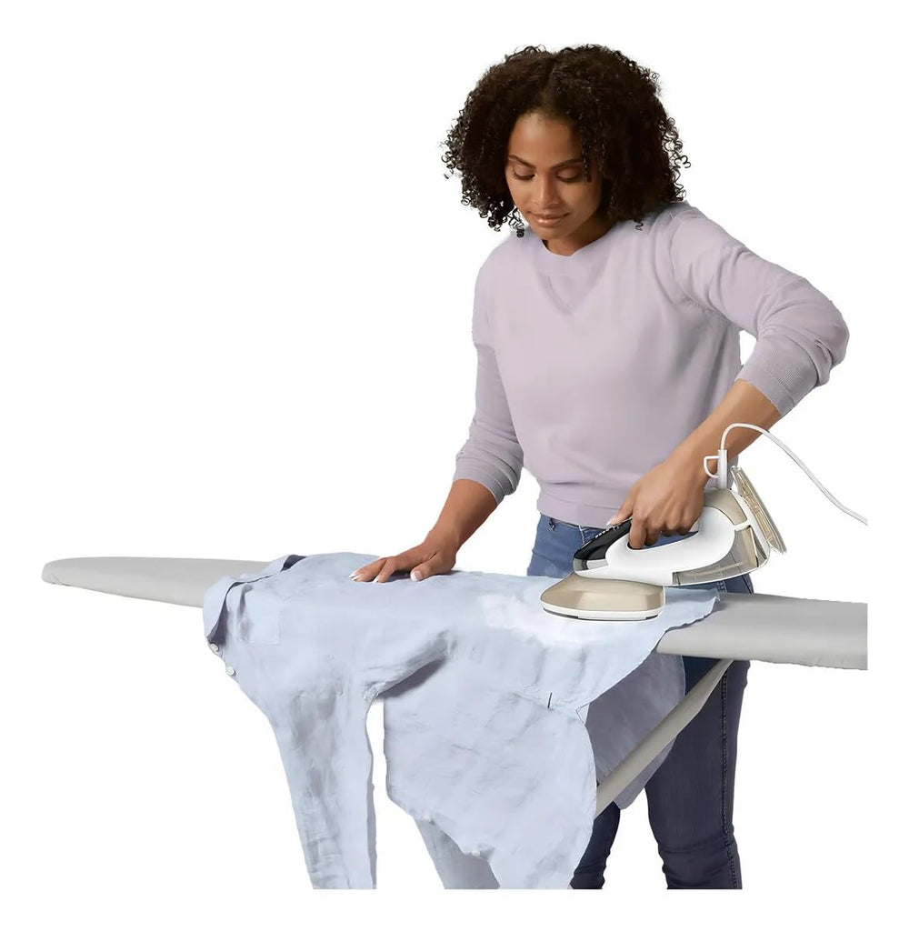 Conair 2-in-1 steamer-iron vertical steaming-use: easy wrinkle refresh on hanging shirts.