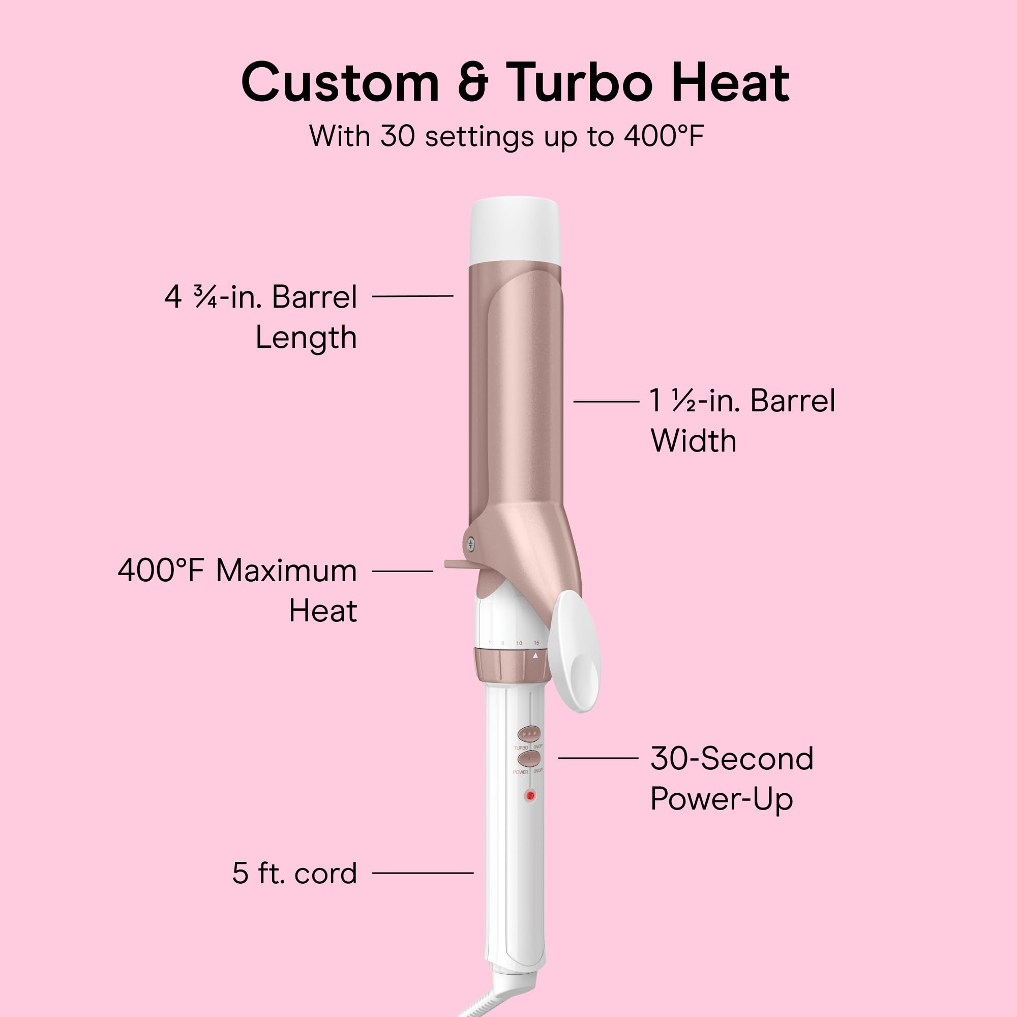 Conair cool tip detail for safer grip and comfortable styling