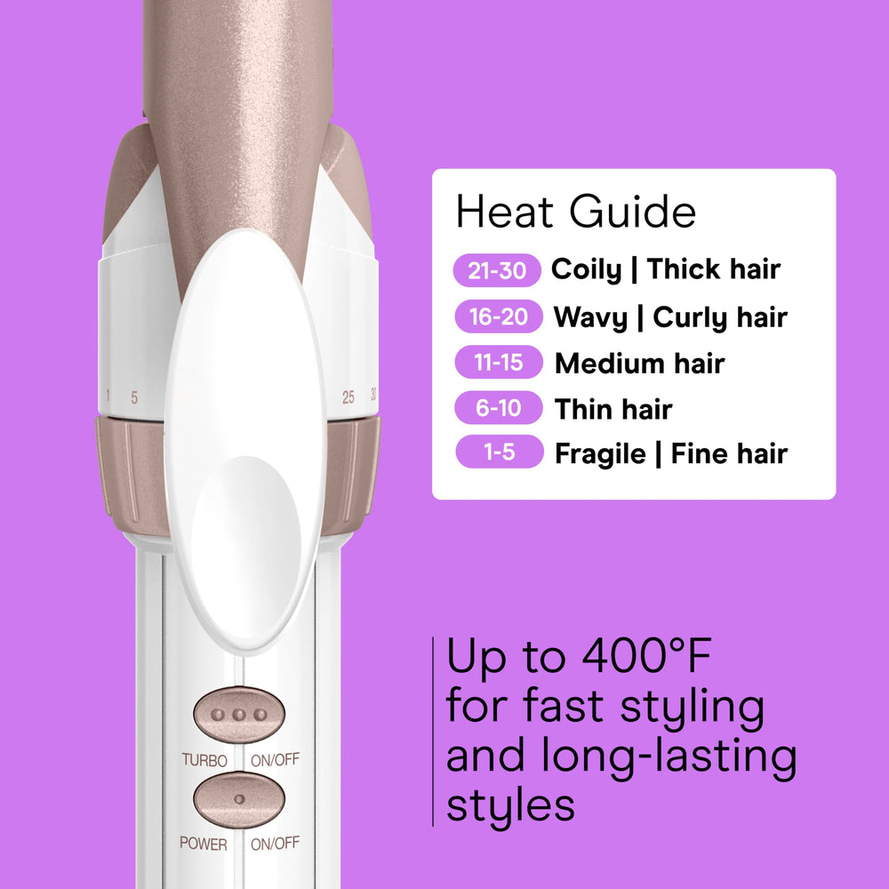 Conair curling iron Auto Off feature adds worry-free use.