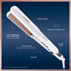 Conair Double Ceramic Flat Iron digital display aids precise temperature selection.