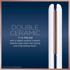Conair Double Ceramic Flat Iron floating plates image highlights smooth glide.