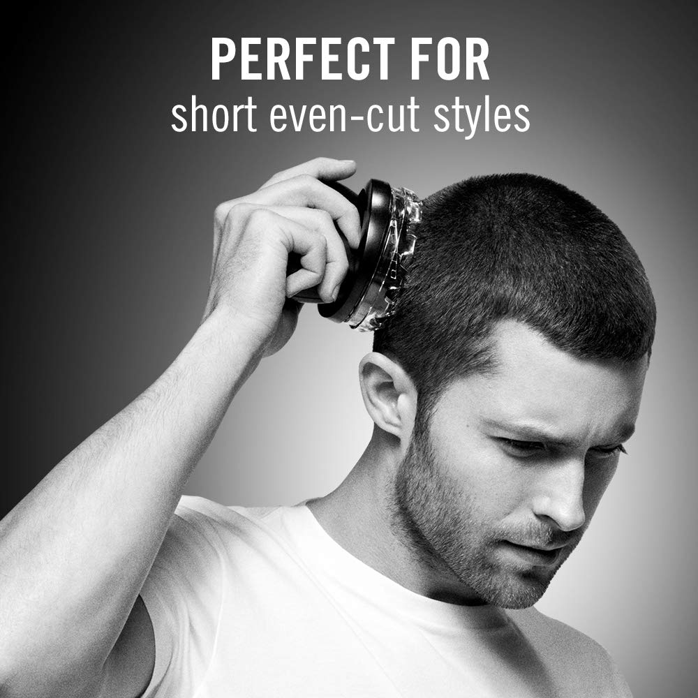 Conair Even Cut lock-in combs ensuring lengths stay fixed mid-cut.
