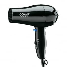 Conair hairdryer black power cord visible for flexible styling sessions.