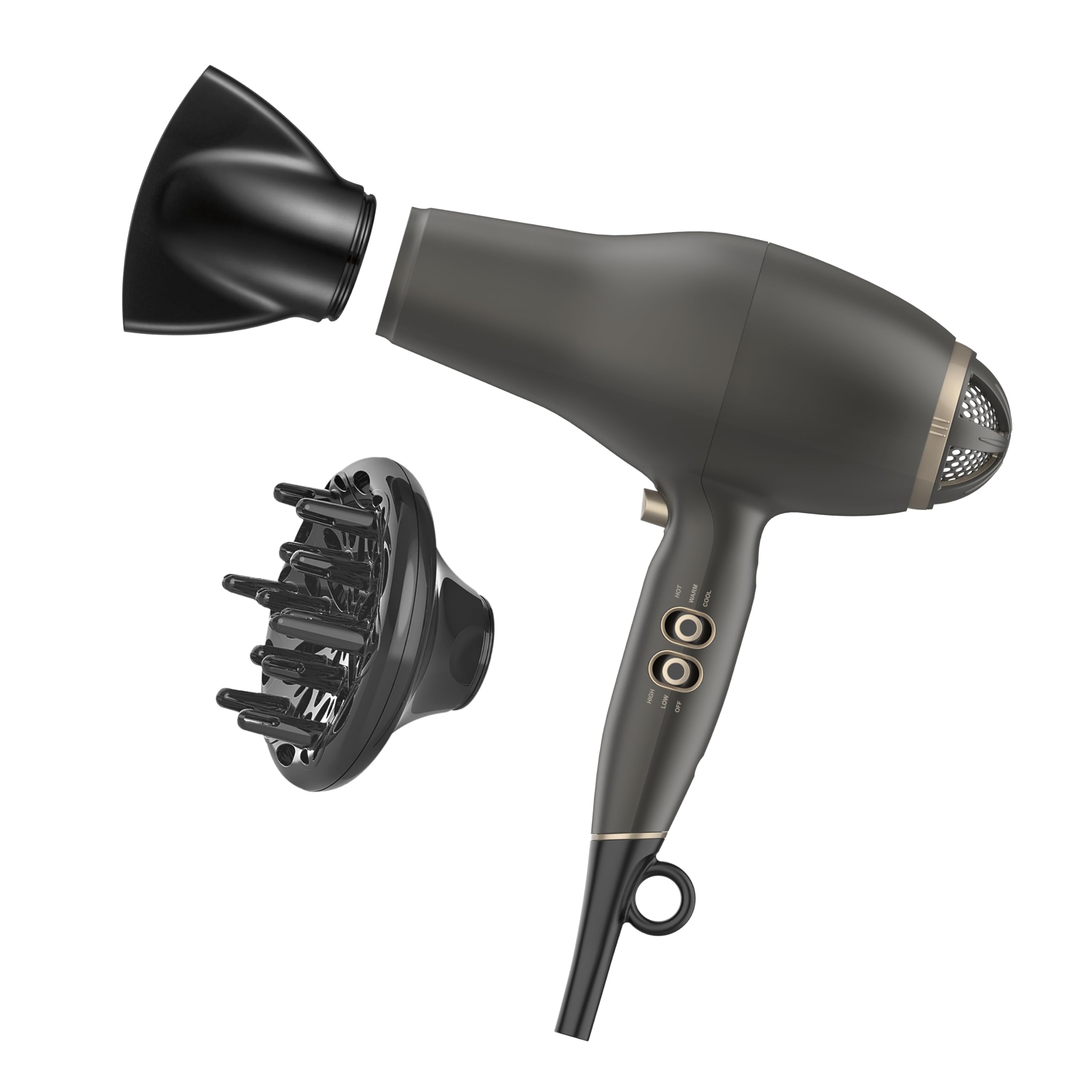 Conair INFINITI PRO FloMotion Pro hair dryer dial for customizable airflow and faster styling.