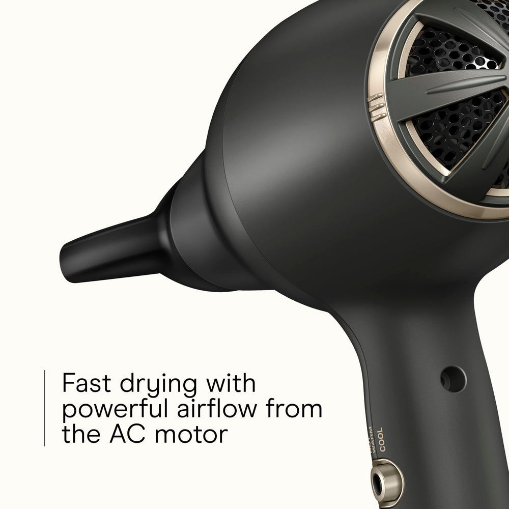 Conair INFINITI PRO FloMotion Pro hair dryer ionic technology reduces frizz for smoother results.