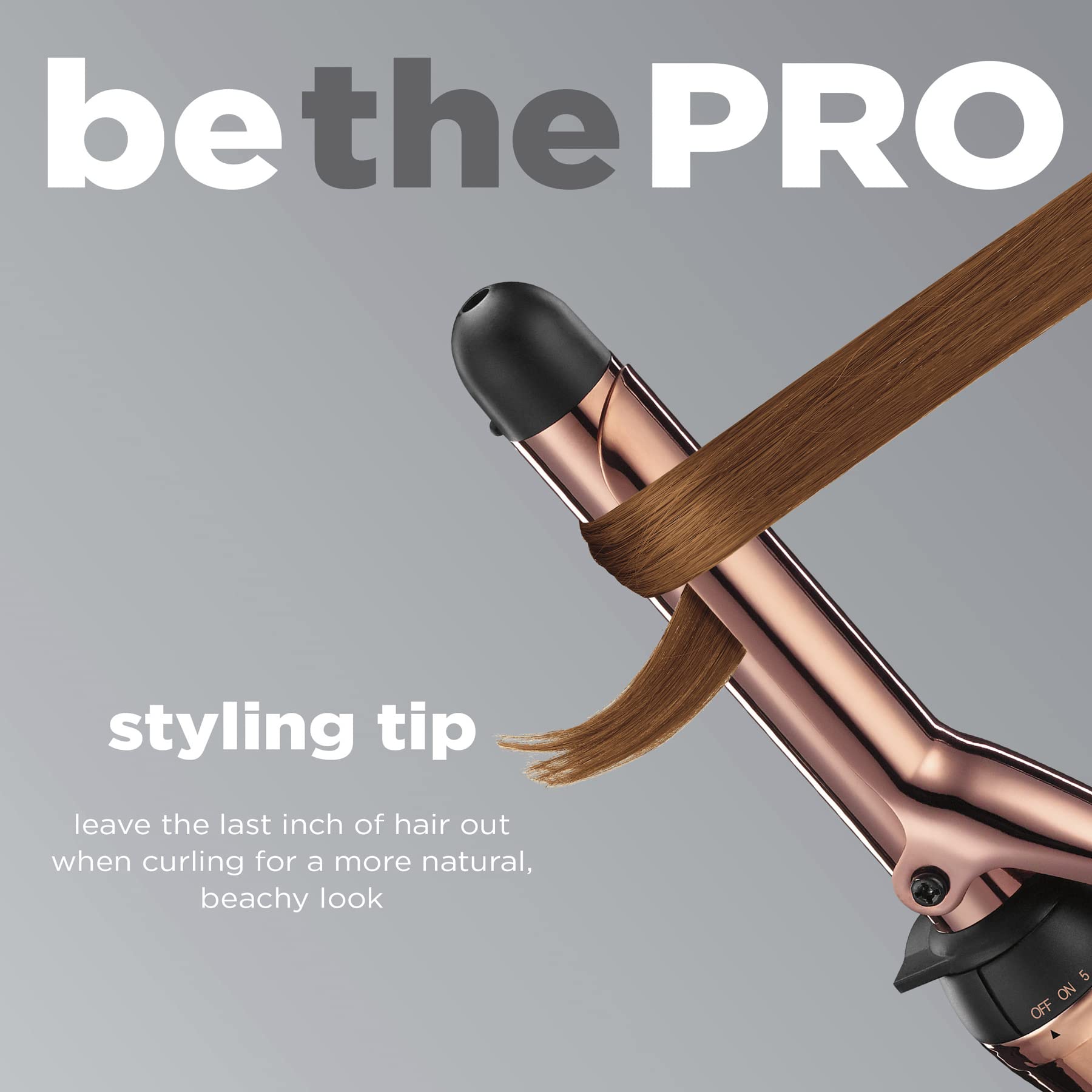 Conair INFINITIPRO 5-foot professional swivel cord enables flexible movement during styling.
