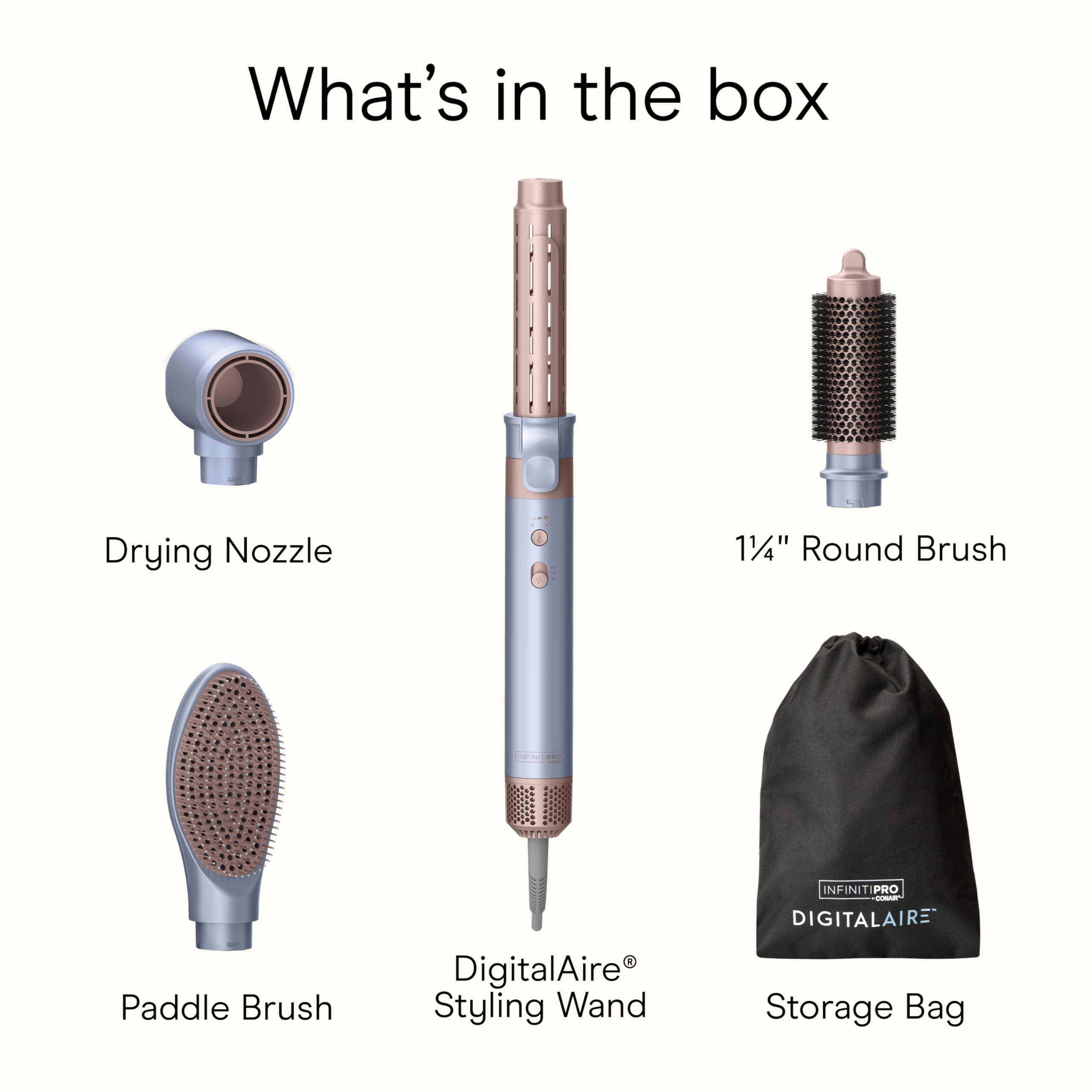 Conair INFINITIPRO DigitalAIRE ionic generator helps minimize frizz while styling.