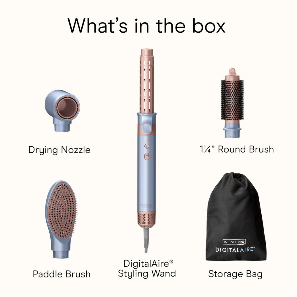 Conair INFINITIPRO DigitalAIRE ionic generator helps minimize frizz while styling.