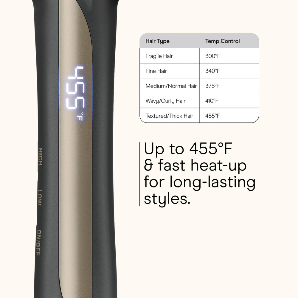 Conair Infinitipro flat iron floating plate adjusting to hair texture for smooth results.