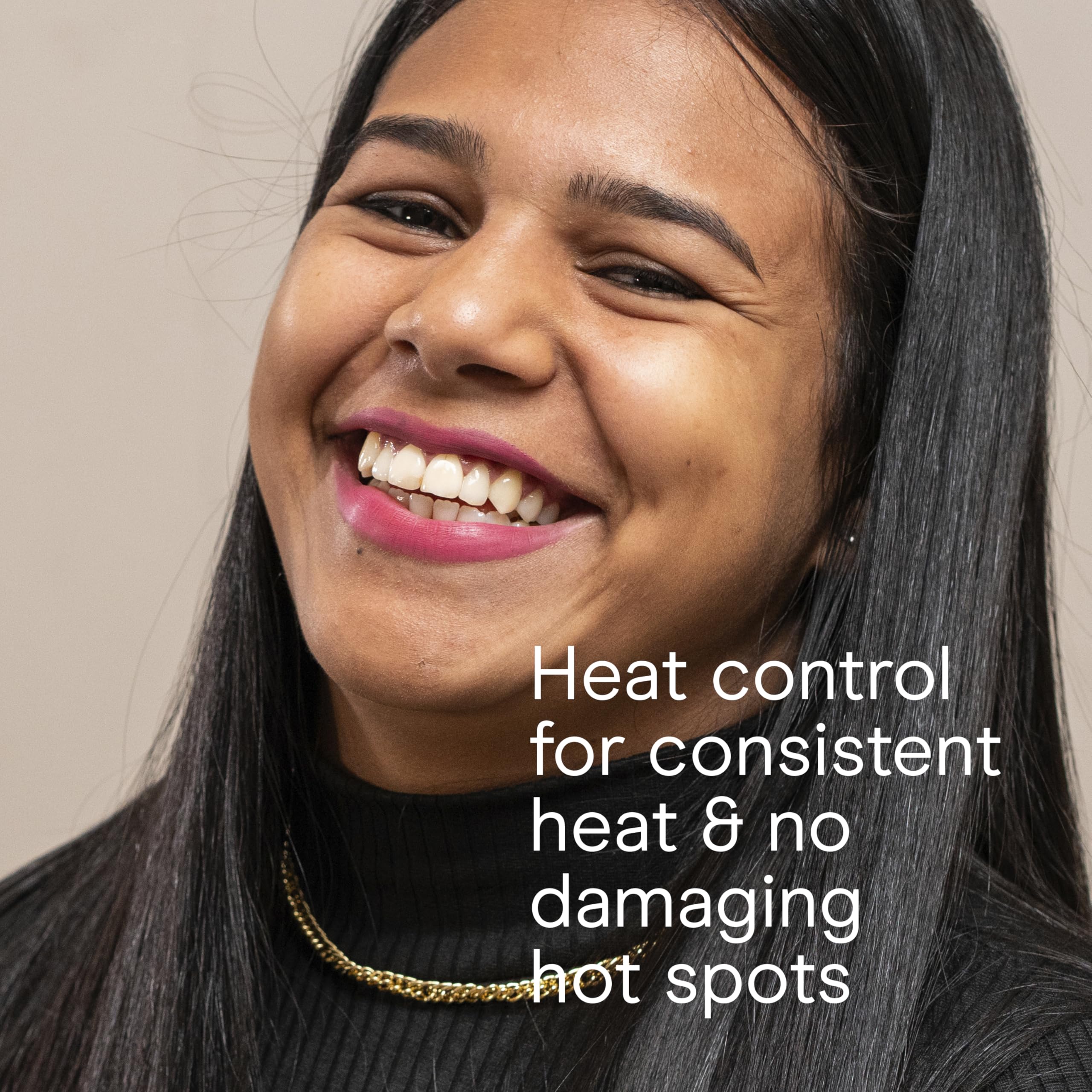 Conair Infinitipro flat iron heats in 30 seconds for quick styling sessions.