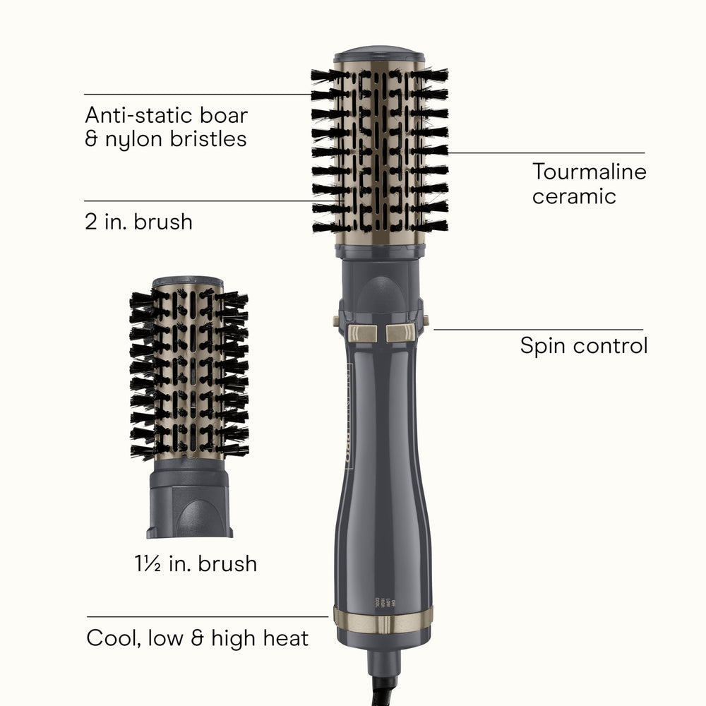 Conair InfinitiPro hot air styling brush 2-inch barrel for soft, full-bodied waves and voluminous styles