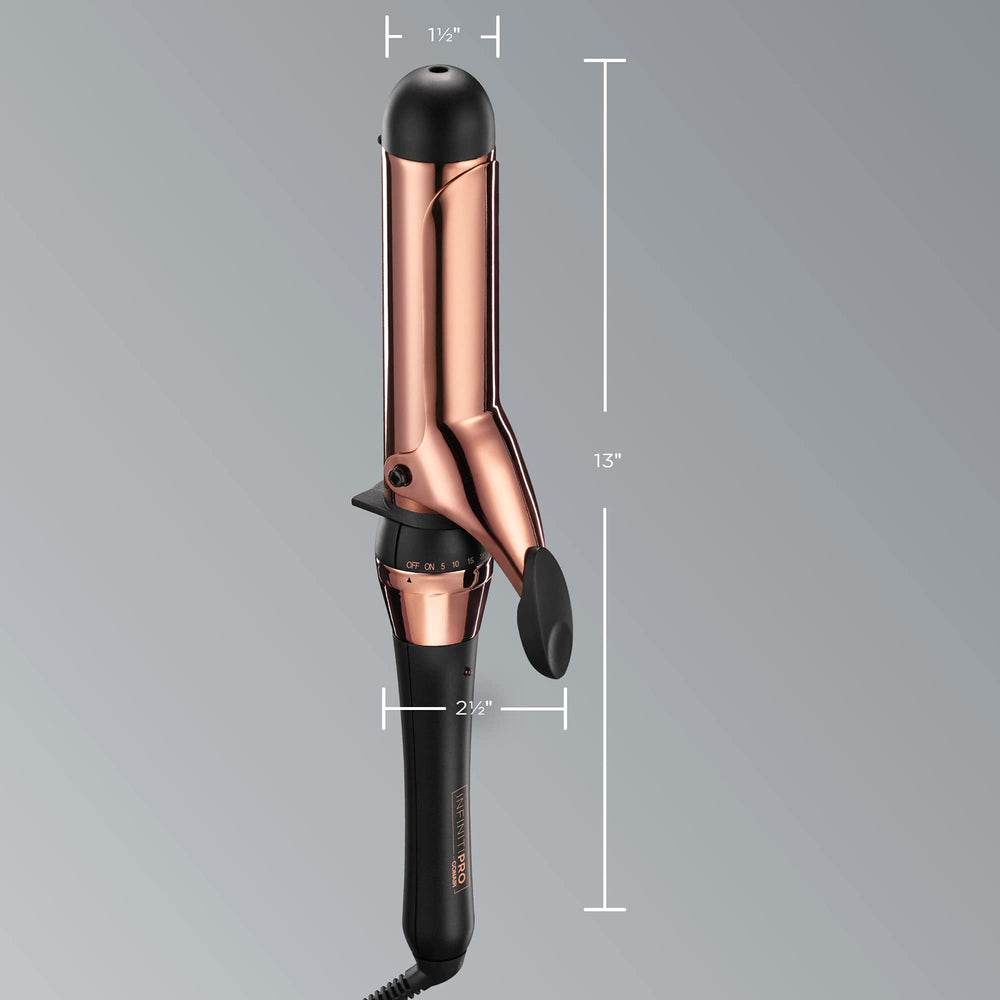 Conair INFINITIPRO Rose Gold Titanium 1.5-inch auto-off feature for safer sessions.