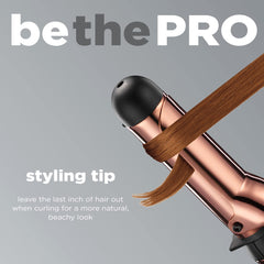 Conair INFINITIPRO Rose Gold Titanium 1.5-inch cool-tip for safer handling during styling.