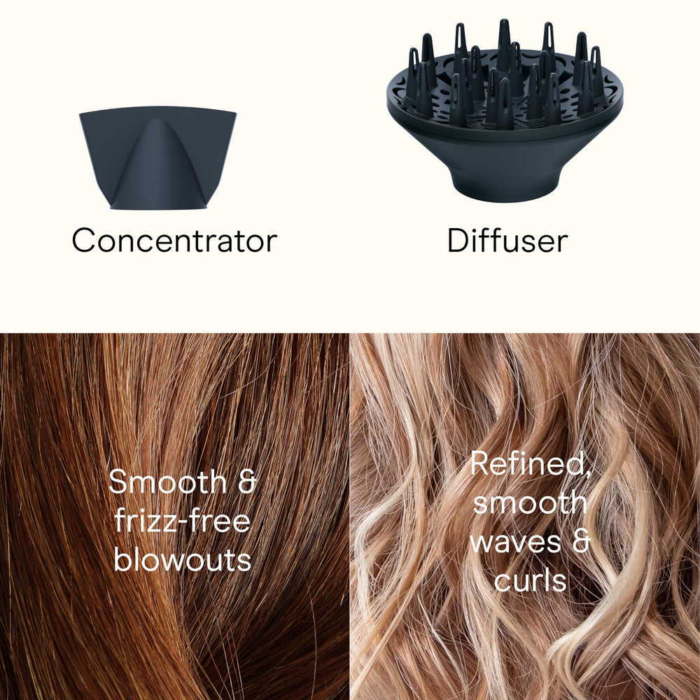 Conair InfinitiPRO SmoothWrap mint cool shot button helps lock in the finished look.
