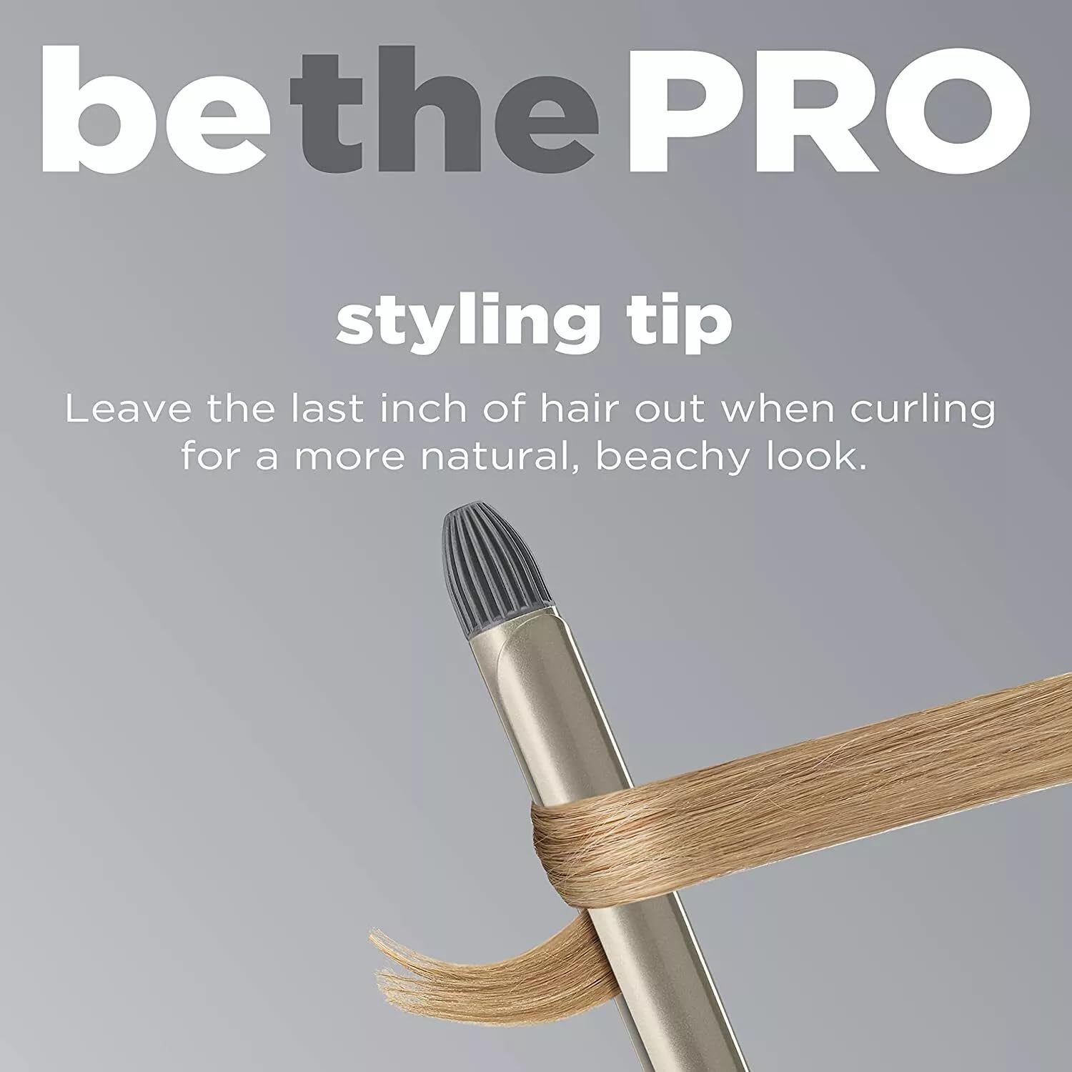 Conair INFINITIPRO Tourmaline curling iron heat shield image highlights safe, easy storage.