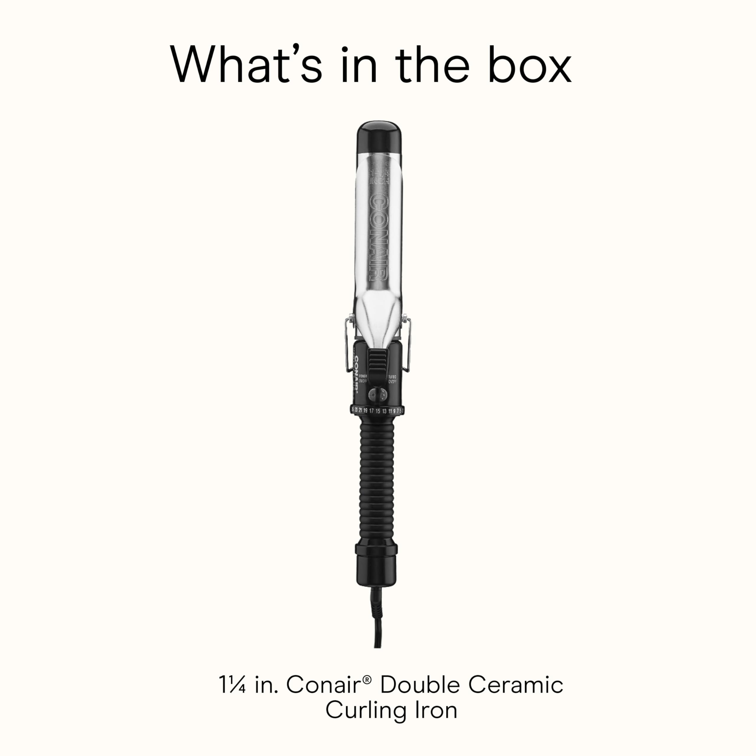 Conair Instant Heat curling iron barrel delivers even heat for smooth curls.