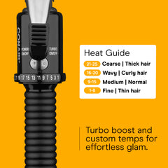 Conair Instant Heat curling iron nonslip handle for steady, comfortable styling.