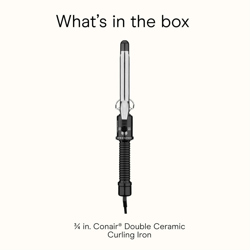Conair Instant Heat curling iron with dual voltage is travel-friendly.