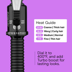 Conair Instant Heat curling iron featuring a nonslip handle for steady grip.