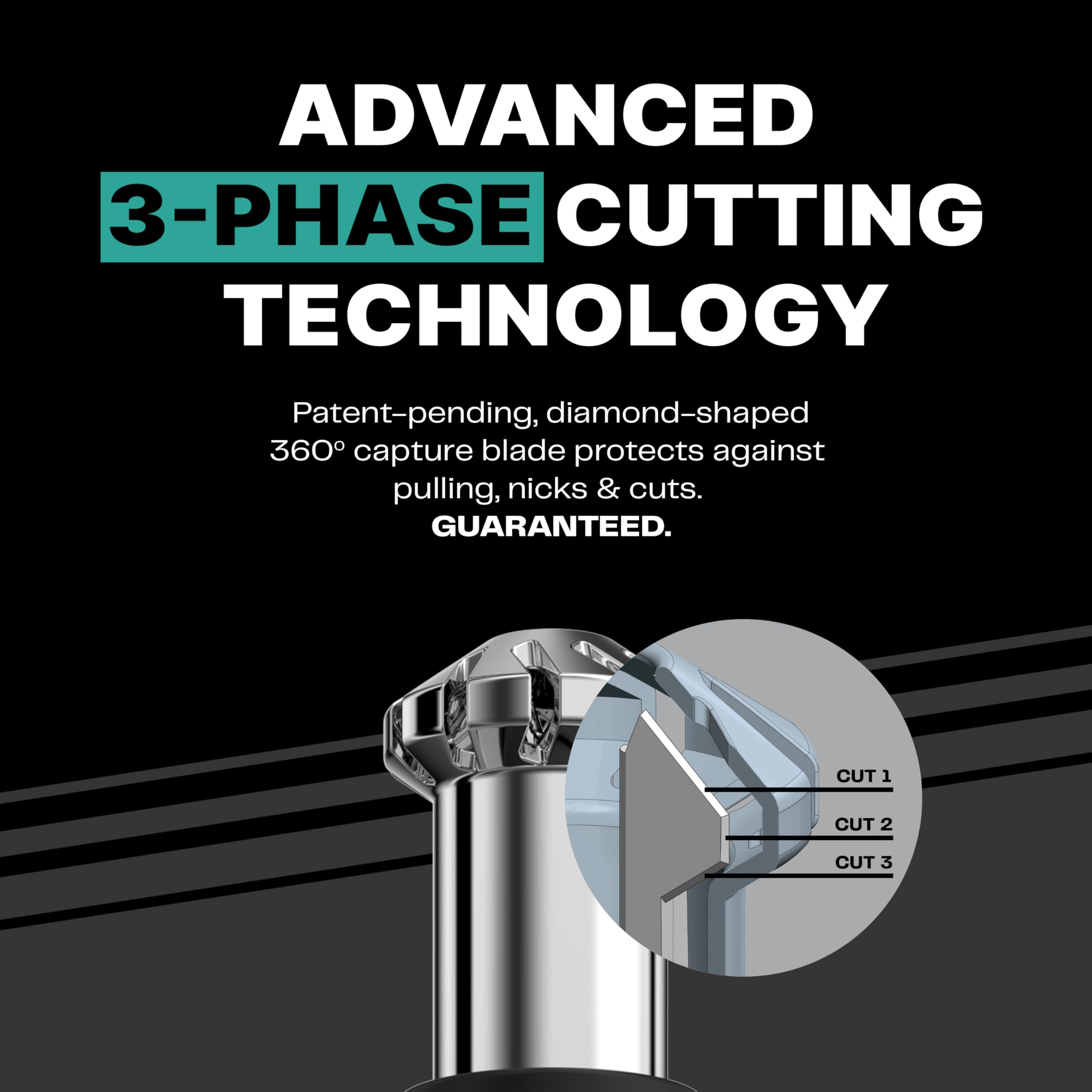 Conair Men non-slip metal handle delivers steady control during grooming.