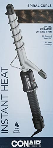 Conair spiral-guide-barrel closeup helps shape defined spiral curls.