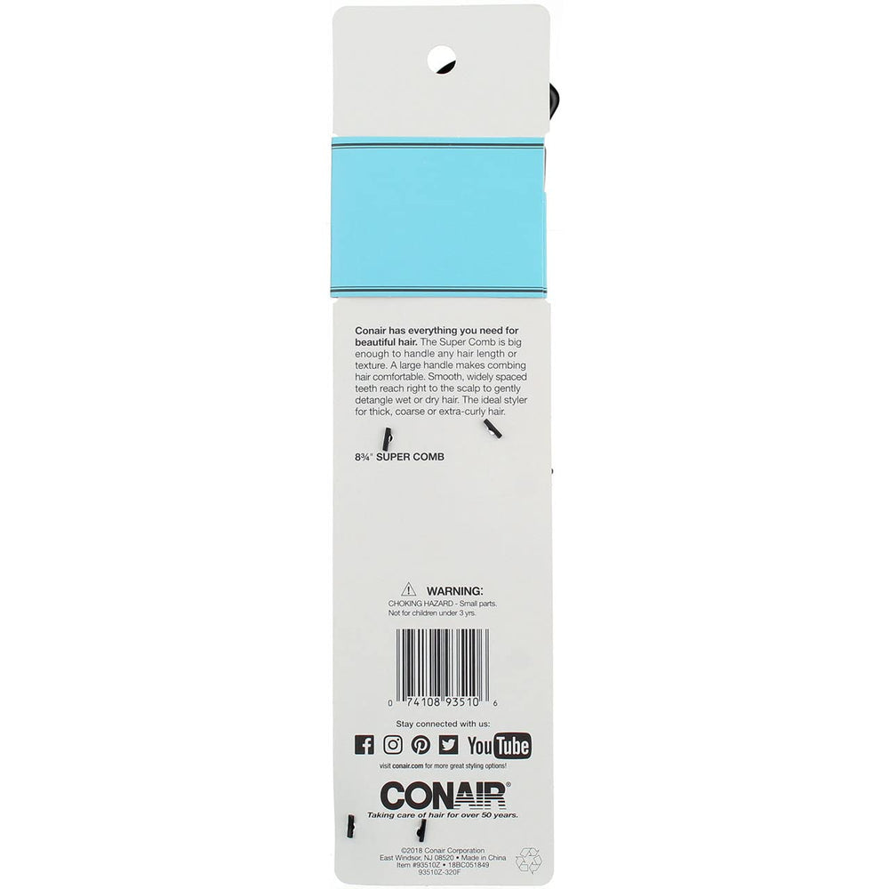 Conair Styling Essentials Super Comb in use for quick at-home styling.