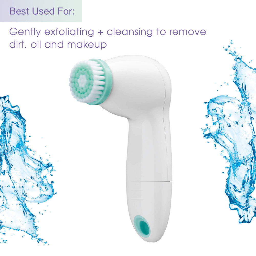 Conair True Glow attachments trio for cleansing, exfoliating, and moisturizing routines.