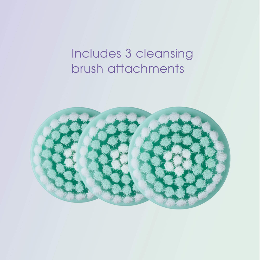 Conair True Glow brush with cleanser use enhances cleansing with soothing massage.